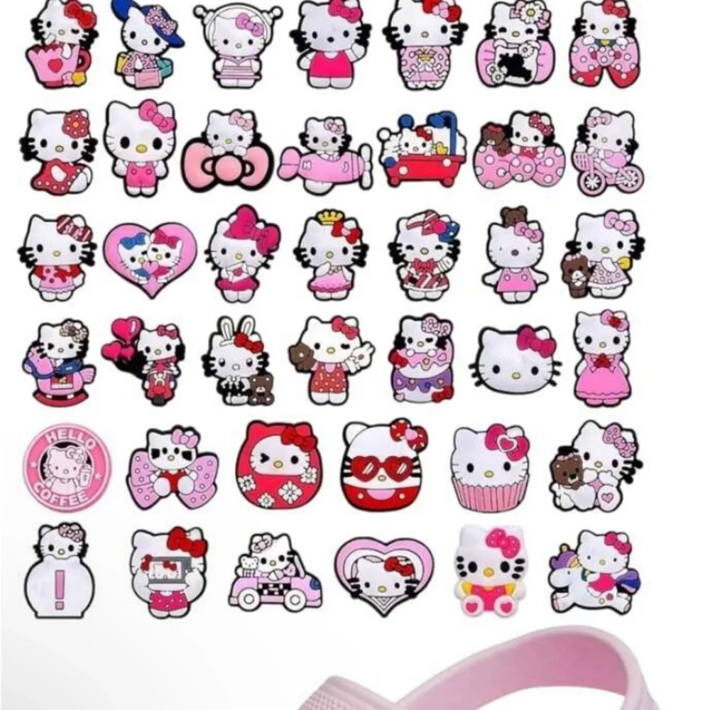Hello Kitty Pink and White (1) random croc shoe charm